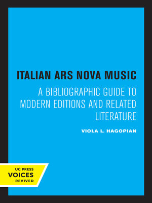cover image of Italian Ars Nova Music